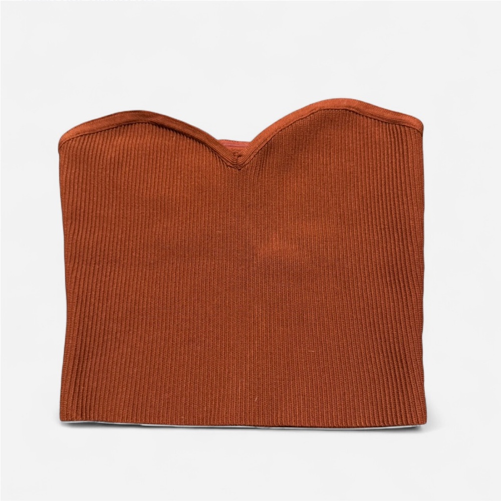 Aritzia Babaton Cropped Ribbed Sweetheart Tube Top, Size M